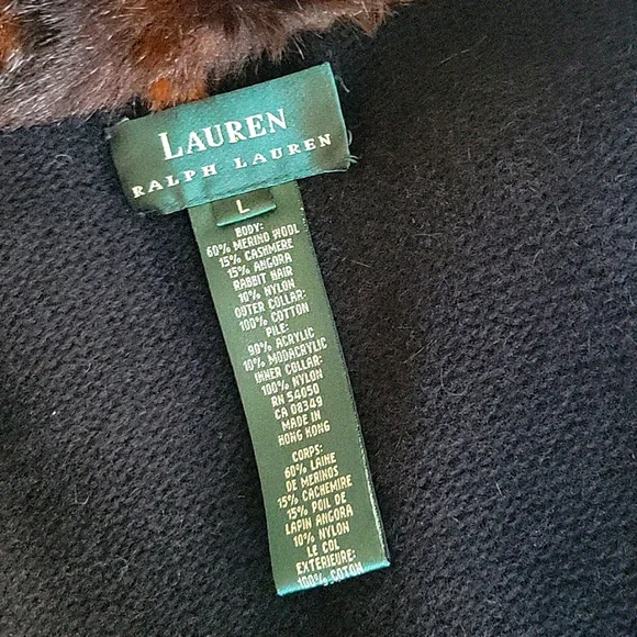 Womens Ralph Lauren Cashmere/Wool Car Coat with Fur Collar - Picture 4 of 5